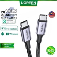 UGREEN USB C to C Cable 100W PD Fast Charging Type-C 5A PPS SFC 2.0 Nylon Braided iOS iPhone 17 16 1
