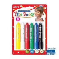 Amos Face Deco Crayon Stick 6col