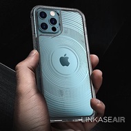 LINKASEAIR 防摔抗菌蝕刻玻璃殼 iPhone12 Pro Max 6.7吋 圓圈