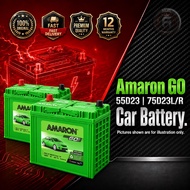 [SABAH] | AMARON GO CAR BATTERY | 55D23L/R | 75D23L/R | MAINTENANCE FREE | 12 MONTHS WARRANTY | MADE