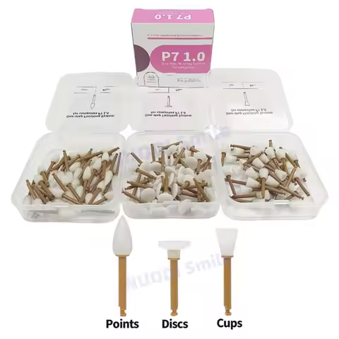 40 Pieces Dental Composite Polishing Finishing Finisher Resin Polishing Cups/Points/Disc One-Step En