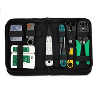 Network Cable Repair Tool Kit Set Rj45 Rj11 Cat6 Cable Tester Test Crimper Crimping Maintenance Stripper Tool Kit