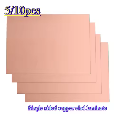 5/10PCS FR4 Single Sided PCB 5x7cm 10x15cm Copper Clad Plate Laminate Circuit Board 5*7cm 10*15cm Di