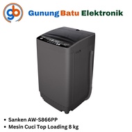 SANKEN Mesin Cuci 1 tabung 8 kg AW-S866PP Top Loading Washing Machine