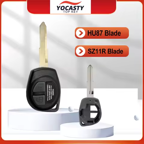 YOCASTY 2 Buttons Car Key Shell Case HU87 / SZ11R Blade Fit for SUZUKI IGNIS ALTO SX4 VAUXHALL AGILA