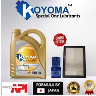 NAZA RIA,KIA CARNIVAL AIR FILTER + OIL FILTER + KOYOMA 10W40 SEMI SYNTHETIC ENGILNE OIL