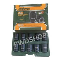 JADEVER ชุด ลูกบ๊อก 6เหลี่ยม แกน4 หุน (1/2นิ้ว) แบบสั้น/ยาว 10ตัวชุด( JDMS1D01 / JDMS2D02 ) ลูกบล็อก