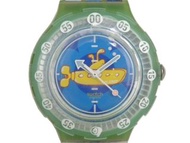 石英錶 [SWATCH S750]  SWATCH 黃色潛水艇 [藍色面]軍/中性錶