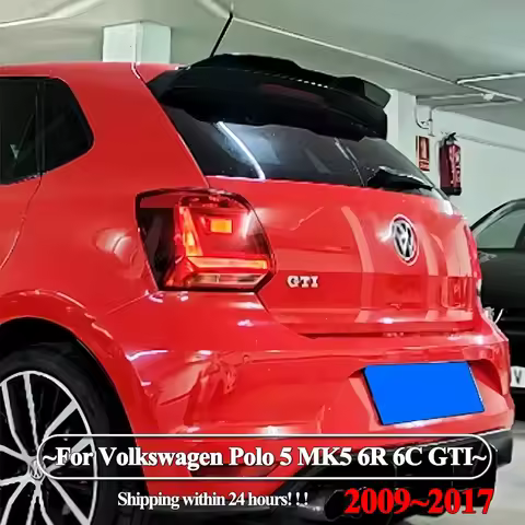 Car Rear Roof Spoiler Wing For Volkswagen Polo 5 Polo MK5 6R 6C GTI 2009-2017 Hatchback Rear Tail Wi