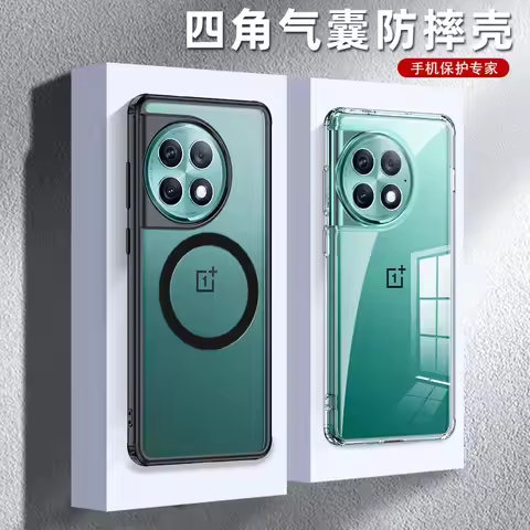 Magnetic Case For OnePlus12 ACE2 PRO Dull Polish Wireless Charger TPU+PC Cover Anti-knock Luxury Cas