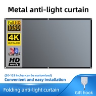 Salange Projector Screen 16:9 Metal Anti Light Curtain Reflective Fabric Cloth For YG300 XGIMI H3 HA