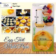 Egg tart mold press for building cake dough