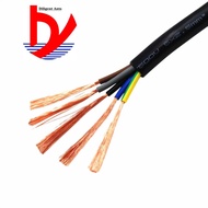 18 AWG 0.75MM2 RVV 2/3/4/5/6/7/8/10/12/14/16/18 Cores Pins Copper Wire Conductor Electric RVV Cable Black