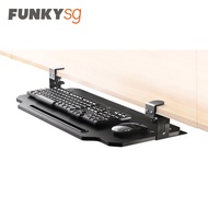 Keyboard Tray Table or Monitor Desk Stand Clamp on Design in Two modes.