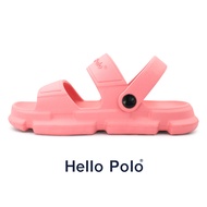 Hello Polo รองเท้าแตะ รองเท้าแตะสําหรับผู้หญิง รองเท้าแตะชายหาด เหยียบนุ่ม กันลื่น รองเท้าแตะส้นแบน 