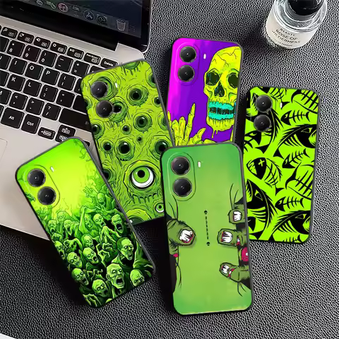 Horror Zombie Skeleton Green Soft Phone Case for Xiaomi Poco X7 X8 Pro Max X5 X6 X3 F8 F7 Ultra M8 M