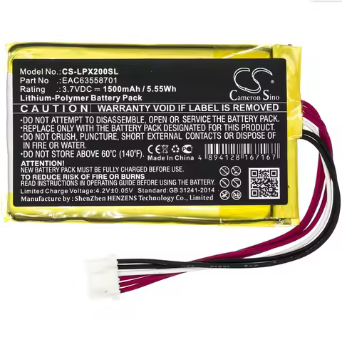 OrangeYu 3.7V 1500mAh Speaker battery EAC63558701 for LG XBOOM Go PL2 +TOOL