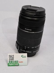 新淨 低用 靚仔 Canon EFS 55-250MM IS F4-5.6 ii 2代 防震  半幅 人像 追星 大炮 追焦 打雀 影巴士 租機 租鏡 用 EFR adapter  後可用於 RF 系