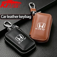 Honda CR-V Leather Car Key Case Protective Auto Key Fob Cover with Key Chain for CRV CR-V G3 G4 G4.5