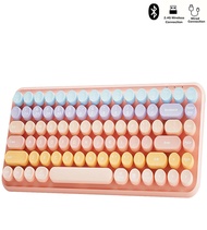 Rechargeable Wireless Keyboard 2.4G Triple Mode Wireless Keyboard 85 Round Keycaps Compact Wireless