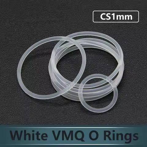 10/50Pcs VMQ O Ring White Silicone Gasket CS 1mm OD 3 ~ 50mm Food Grade Waterproof Washer Rubber Ins