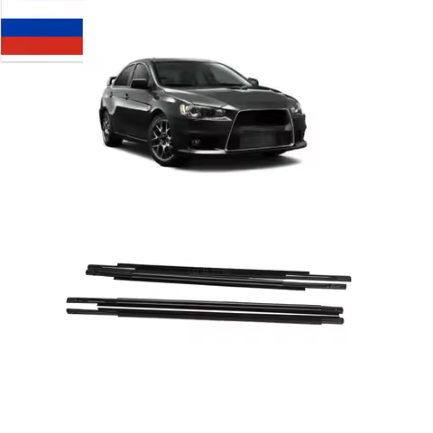 4 Pcs Black or Chrome Outside Window Glass Rubber for Lancer CY CX Window Weatherstrip for Fortis Ev