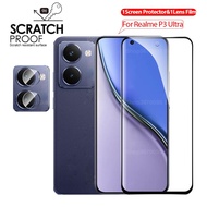 For Realme P3 Ultra 2in1 Lens Film+Curved Front Glass Realme P3Ultra RealmiP3 Ultra Camera Screen Pr