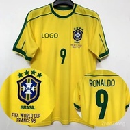 Retro Edition 1998 Brazil Home Football jersey Short Sleeve Men's T-shirt&&-&