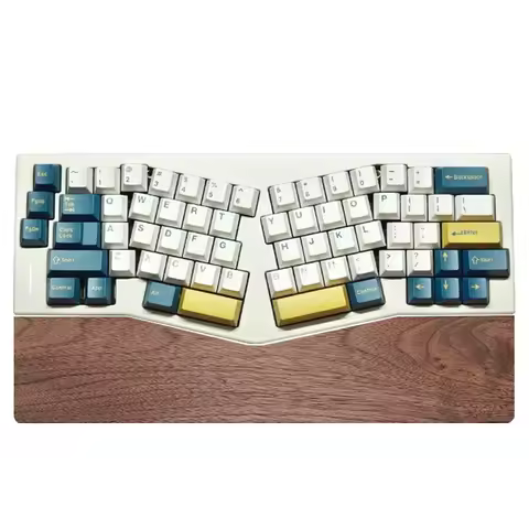 Leobog Alice A75 Keyboard Palm Stand Walnut Wood Customized Support Wrist Pad Adapter Keyboard For A