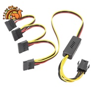1 Piece Graphics Card 6PIN to  Hard Drive Power Supply Cable PVC+18AWG Tinned Copper Wire 12V to  Ha