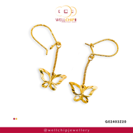 WELL CHIP Butterfly Gold Earring- 916 Gold/Anting-anting Emas - 916 Emas