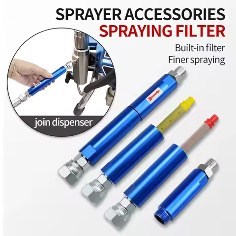 Blue Connector With Filter Screen Is Used for the Discharge Port of the Spraying Machine Graco Titan