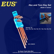 EUS 9pcs Extra Long Torx Key Set | Made In Taiwan | Torx Key Set