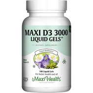 Maxi Health Vitamin D3 3000 IU 75 mcg Vitamin D Supplement for Healthy Bones, Teeth, Immune Support 