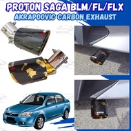 Proton Saga BLM/FL/FLX Exhaust Carbon Fiber Akrapovic Muffler Stainless Steel Tip Exhaust Tailpipe E