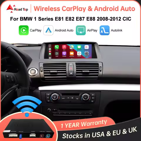 Wireless CarPlay For BMW CIC System 1 Series E81 E82 E87 E88 2008-2012 with Android Auto Mirror Link