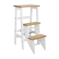 Foldable Rubberwood 3 Step Ladder / Stool