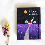 Stars in the night sky, Notebook Painting Handmadenotebook Diary Journal 筆記本