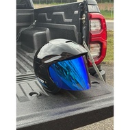 COMBO SET HELMET LTD SPORT BLACK INCLUDE VISOR LTD SPORT SIANG MALAM REVO BLUE FULL SET CAP BLACK TU