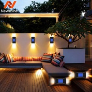 NEWMINE CN 6 LED ไฟติดผนังโซล่า Solar Light Outdoor โคมไฟกันน้ำ ไฟอัตโนมัติ Sensor ไฟถนนโซล่าเซล Step Stairs ไฟตกแต่งสวน for ไฟโซล่าเซล บ้าน Fence Post Yard Pathway ฟตกแต่ง Lighting