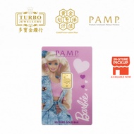 TURBO [1GM] PAMP Barbie™ Valentine’s Day Gold Bar 9999Gold