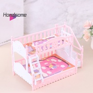 Handsome- Doll Toy Furniture European Style Bunk Bed Double Bunk Bed Girl Birthday Toy NEW