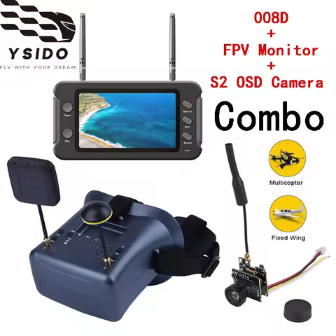 RC 5.8GHz FPV Goggle 008D 40ch Receiver with DVR 3.7V/2000mAh Battery 4.3 inch HD LCD 16:9 for RC FP