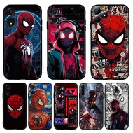 TPU black compatible protective case 【J-3】Anime Cartoon Marvel Spider Man for OPPO A57E A58 A58X A59