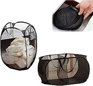 Pack of 2 Foldable Laundry Baskets, 36 x 36 x 58 cm, 70 L Pop-up Laundry Basket, Foldable Large with