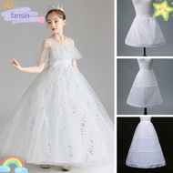 FANSIN White Crinoline Skirt for Girls - Multiple Hoop Options