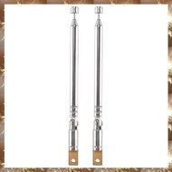 (Y O Q N)2PCS Replacement 25.4cm 10Inch 5 Sections Telescopic Antenna Aerial for Radio TV