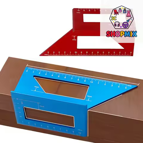 Multifunctional Angle Ruler 45 90 Degree Aluminum Alloy Accurate Woodworking Square Angle Ruler Mark