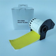 4 x Rolls Yellow Brother Compatible Labels DK 22606 labels for QL-800 810W 820NWB 1050 1100 1100NWB