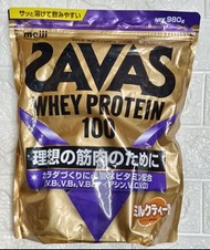 SAVAS 高級乳清蛋白100 (奶茶味) / WHEY PROTEIN 100 (Milk Tea Flavor) 980g  (平行進口，非香港行貨)